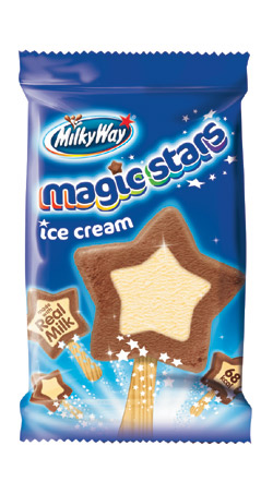 New from Mars, Milky Way Magic Stars, have only 68 Kcal per portion  