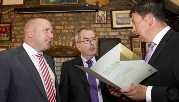 From left: LVA Chief Executive Donall O’Keeffe with VFI Chief Executive Padriag Cribben  and Head of Business Banking at AIB Ken Burke at the launch of the report.