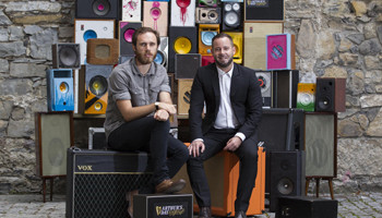 From left: Irish musician James Vincent McMorrow with Stephen O’Kelly, Marketing Director for  Guinness, announcing details of Arthur’s Day 2013, which will take place on Thursday 26th September.