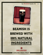 The Beamish campaign asserts the genuine values and authentic heritage of Beamish Irish Stout – its ingredients, aroma, flavor and price.