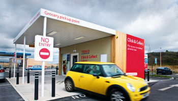 Tesco was the first supermarket in the UK to introduce a click-and-collect service; developing the car park pod in 2010