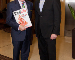 Senator Feargal Quinn with ShelfLife publisher John McDonald. ShelfLife C-Store Champion of the Year Feargal Quinn has managed to pass his Private Members Bill entitled Upward Only (Clauses and Reviews) Bill 2013, through the Seanad