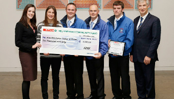 At the SPAR ‘Helping Hand’ Community Fund event in the Gibson Hotel, Dublin were Brighid McCaul, Independent Newspapers, Katie Taylor, Darryl Barry, Declan Barry and Wayne Jacques of the Waterford Marine Search and Rescue, and Willie O’Byrne, managing director, BWG Foods.