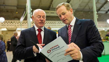 NFRN Ireland president Joe Sweeney with Taoiseach Enda Kenny