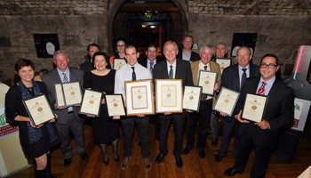 The Winners Circle after the awards ceremony in the Ely Bar & Brasserie.