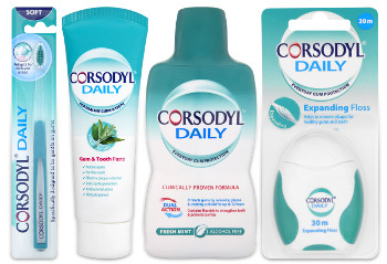 Corsodyl has two ranges which include the Daily range and Treatment range