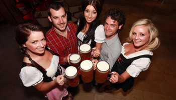 From left: Ashley Lovett, Ballincollig; Ernest Cantillion, Organiser; Ciara Allen, Farranree; Phil Ryan, Orgainiser and Ellen Coughlan, Bandon, at the Launch of Oktoberfest Beag 2012 in the River Lee Hotel.