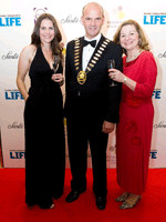 From left: General Manager of Gleeson’s incorporating Gilbey’s SalllyAnne Cooney with RAI President Brian Fallon and Marie Cooney, Director of Tipperary Natural Mineral Water at The Santa Rita RAI Awards.