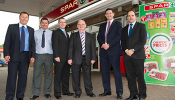 Malachy Hanberry, Sales & Retailer Advisory Services Director, BWG Foods, Barry Leslie, BWG Foods, Mark & Eugene McCaughey, SPAR Clones, Peter Dwan & Adrian O Driscoll, BWG Foods