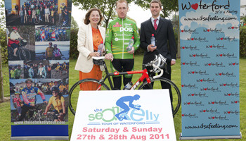 At the launch of Sean Kelly Tour 2011 were (from left): Tipperary Water Director Marie Cooney, Sean Kelly and Peter Cooney.