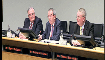 Putting the case for the VFI to the Oireachtas (from left): VFI President Gerry Mellett, VFI Chief Executive Padraign Cribben and the VFI’s Oireachtas Sub-Committee representative Tom Heraghty.