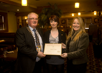 From left: VFI President, Gerry Mellett, Gabrielle Reidy and Mary Howard, daughter of the late Michael Howard.