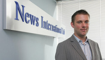 Karl Kavanagh, new agency account manager, Irish News of the World