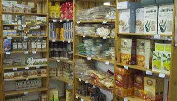 A range of products on display inside the co-op’s shop