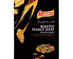 The Stir Fry Sensations range from Amoy offers an extensive selection of varieties including Roasted Peanut Satay