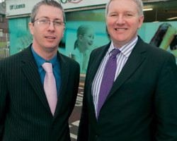 The Barry Group’s Damien Johnston pictured beside store manager Brendan Granahan