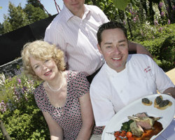 Pictured with Neven Maguire are Hylda Adams, Bord Bia and Henry Burns, IFA Sheep Committee