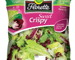 The Florette Crispy mix is the number one selling bagged salad and the brand forecasts its new Sweet Crispy mix will increase sales by 20%