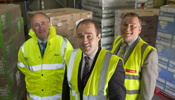 Marking the launch of the group’s centralised chill facility at the Swords based warehouse is Claude Tonna Barthet, customer operations director, ADM Londis plc; Stephen O’Riordan, CEO, ADM Londis plc and Mark Boulton, director, Norbert Dentressangle Logistics Ireland