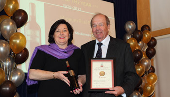 Christine Smith and Robert Smith of Mackenway Distributors Ltd., overall winners of the Wine of the Year 2010 -11 for Museum Real Reserva 2004