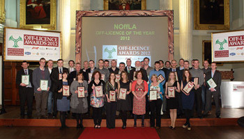 All the winners display their awards on the night