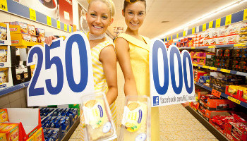 Have your cake and eat it! Lidl launched the milestone of 250,000 fans on Facebook by offering fans a free cake