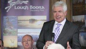 Minister for Communications, Energy and Natural Resources, Alex White speaking at the official opening Bord na Móna’s new €1.5 million euro development, which sees a new visitor centre and facilities’ in Lough Boora Discovery Park, Co. Offaly