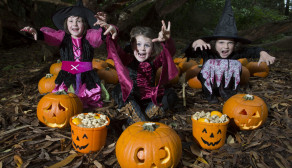 Sarah O’Donovan, Hollie Bruton and Rebecca Scanlan Pictured in the spooky surroundings of Maryborough Hotel