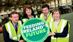 Declan Carolan, general manager ECR Ireland, Tánaiste and Minister for Social Protection Joan Burton, Adrian Grey, Musgrave Group HR director and Una Biggane, Trading Graduate with Musgrave