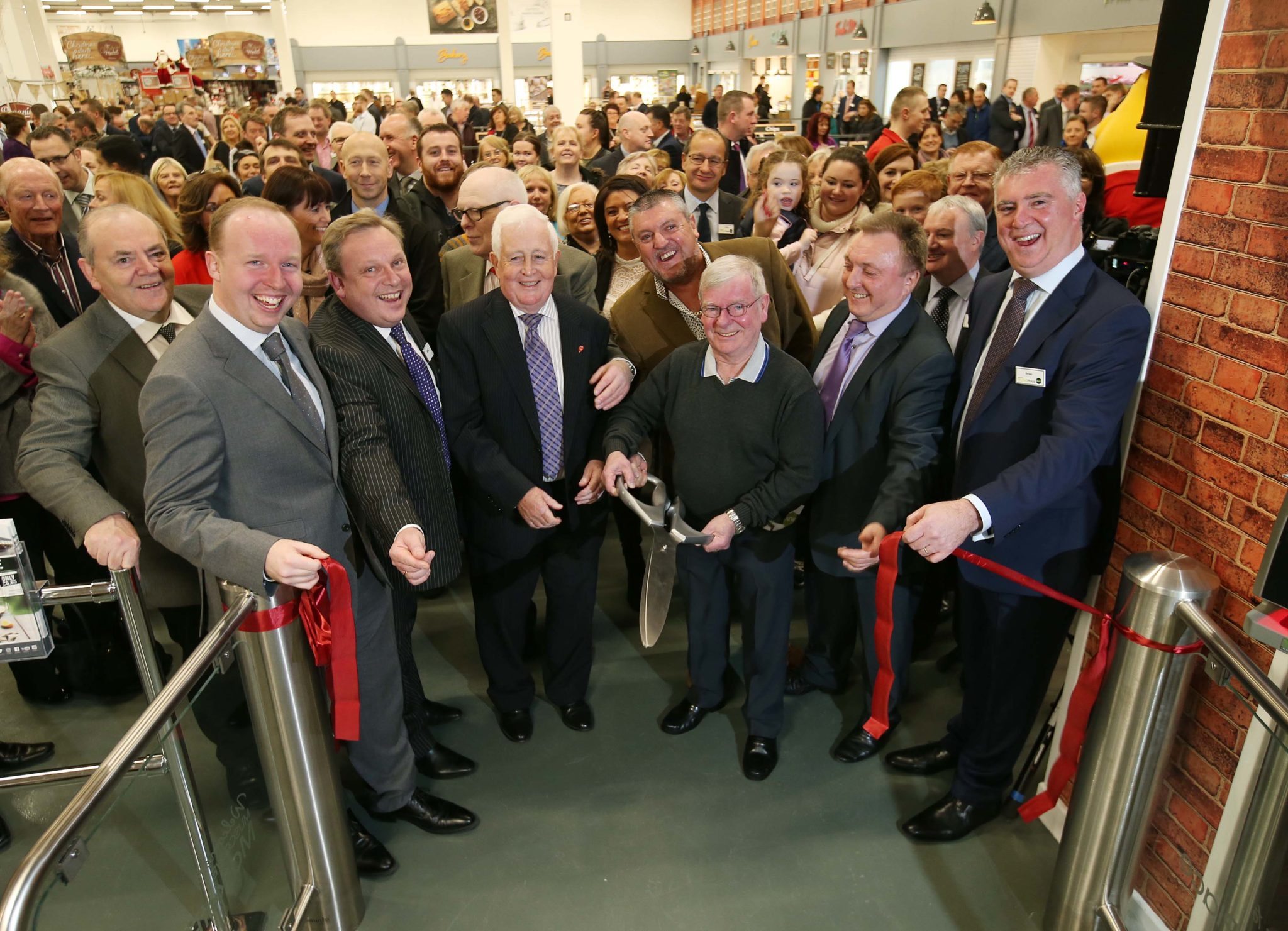 Pictured front row from left to right: Noel Rock TD for Dublin North West, Noel Keeley, MD of Musgrave MarketPlace, Martin Carey, Robert Murphy (Bob’s Newsagent, Darndale), Desmond McKenna (Sherlock’s Shop, Coolock), Michael Hough (Tara News, Dunboyne), and Brian Staunton, general manager of Musgrave MarketPlace Ballymun