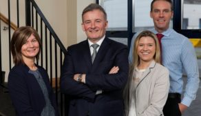 Incoming Sirio execs Enda McIntyre, Pauline Casey and Sarah Corrigan, with Sirio CEO Trevor O'Reilly