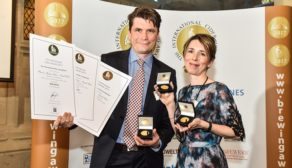 Greg MacNiece of Mac Ivors Cider, collecting the awards with his wife Ali