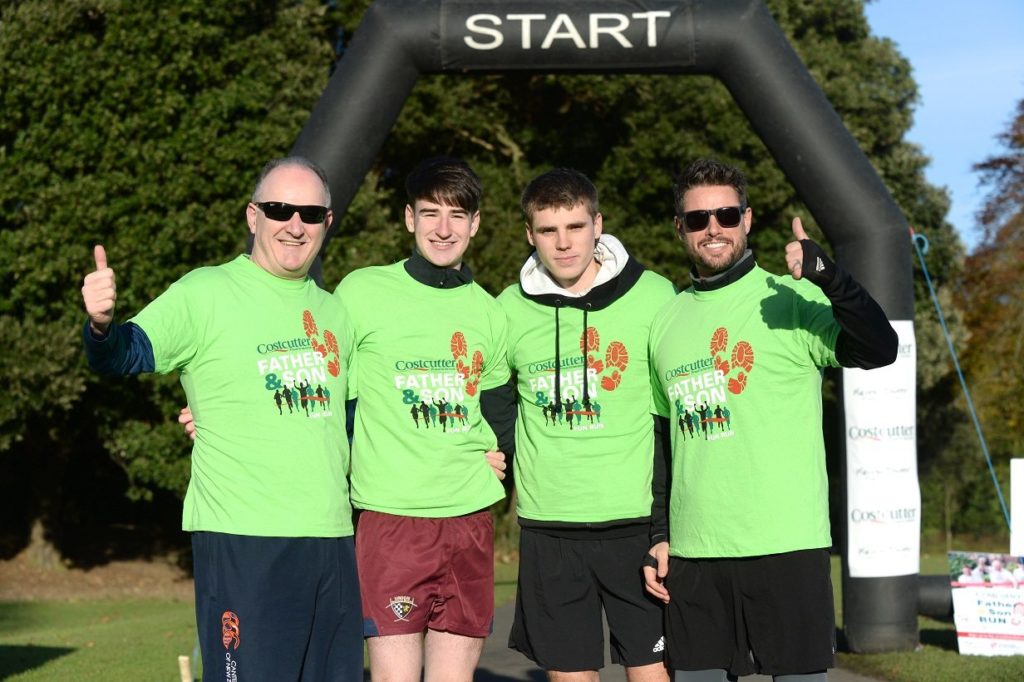 Costcutter boss Jim Barry with his son Jamie alongside Keith and Jay Duffy