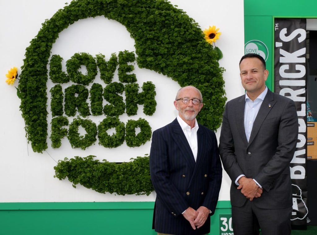 Kieran Rumley, executive director of Love Irish Food, with An Taoiseach Leo Varadkar