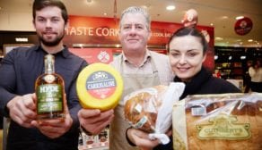 James Kieran, Hyde Irish Whiskey, Padraig O'Farrell, Carrigaline Farmhouse Cheese, and Jamie Dindabure, pf Cuthbert's Bakery. Picture: Miki Barlok