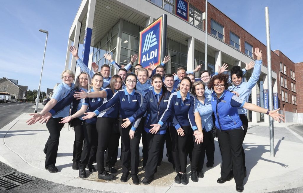 The team at Aldi Royal Canal Park celebrste the hi-tech new store's opening